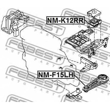 Подвеска двигателя FEBEST NM-F15LH-1