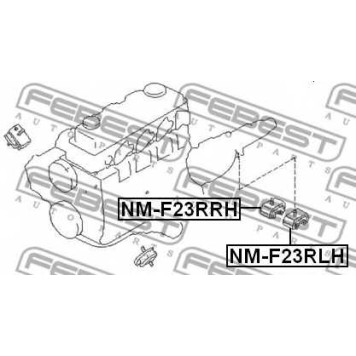 Подвеска двигателя FEBEST NM-F23RLH-1