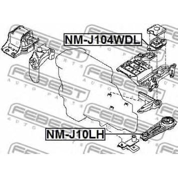 Подвеска коробки передач FEBEST NM-J104WDL-1