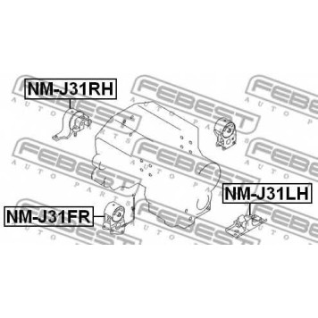 Подвеска двигателя FEBEST NM-J31FR-1
