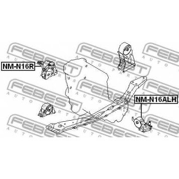 Подвеска двигателя FEBEST NM-N16R-1