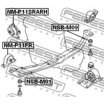 Подвеска двигателя FEBEST NM-P11SRARH-1