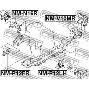 Подвеска двигателя FEBEST NM-P12LH-1