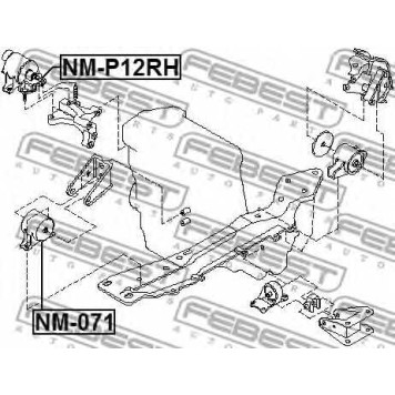 Подвеска двигателя FEBEST NM-P12RH-1