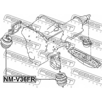 Подвеска двигателя FEBEST NM-V36FR-1