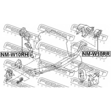 Подвеска двигателя FEBEST NM-W10RH-1