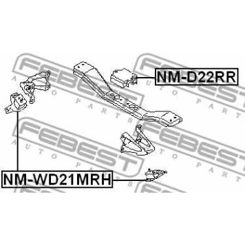 Подвеска двигателя FEBEST NM-WD21MRH-1