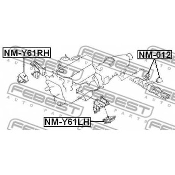 Подвеска двигателя FEBEST NM-Y61LH-1
