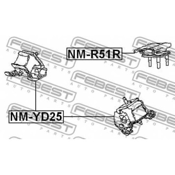 Подвеска двигателя FEBEST NM-YD25-1