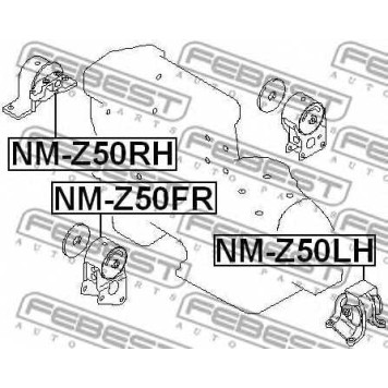 Подвеска двигателя FEBEST NM-Z50RH-1