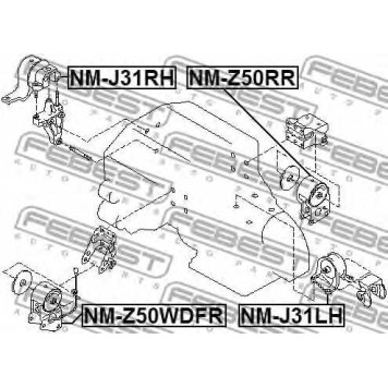 Подвеска двигателя FEBEST NM-Z50RR-1