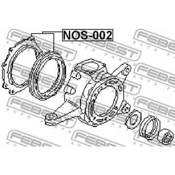 Ремкомплект, поворотный кулак FEBEST NOS-002-1