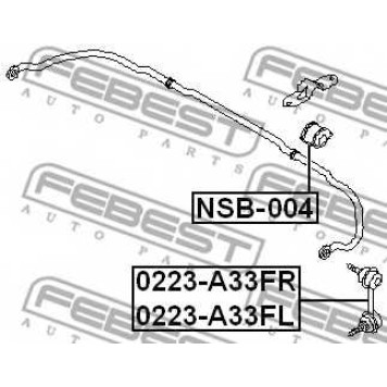 Опора стабилизатора FEBEST NSB-004-1