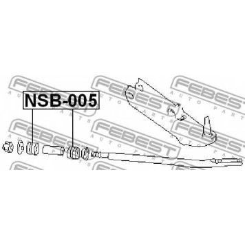 Подвеска рычага независимой подвески колеса FEBEST NSB-005-1
