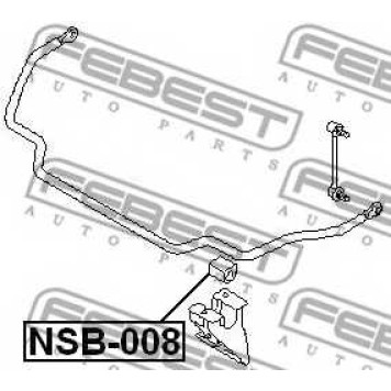 Опора стабилизатора FEBEST NSB-008-1