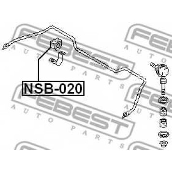 Опора стабилизатора FEBEST NSB-020-1