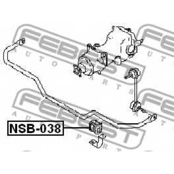 Опора стабилизатора FEBEST NSB-038-1