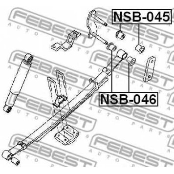 Втулка листовой рессоры FEBEST NSB-045-1