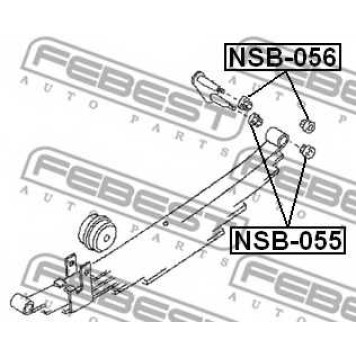 Втулка листовой рессоры FEBEST NSB-055-1