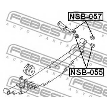 Втулка листовой рессоры FEBEST NSB-057-1