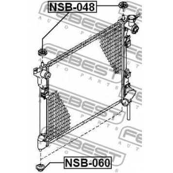 Подвеска радиатора FEBEST NSB-060-1