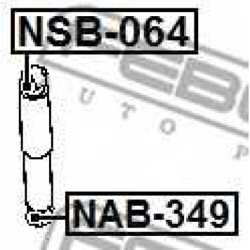 Дистанционная труба, амортизатор FEBEST NSB-064-1