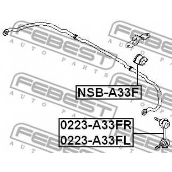 Опора стабилизатора FEBEST NSB-A33F-1