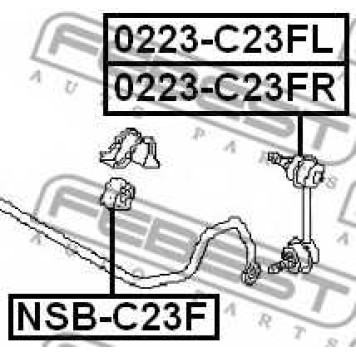 Опора стабилизатора FEBEST NSB-C23F-1