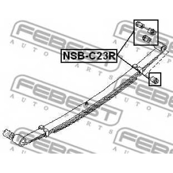 Втулка листовой рессоры FEBEST NSB-C23R-1