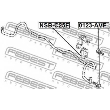 Опора стабилизатора FEBEST NSB-C25F-1