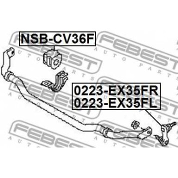 Опора стабилизатора FEBEST NSB-CV36F-1