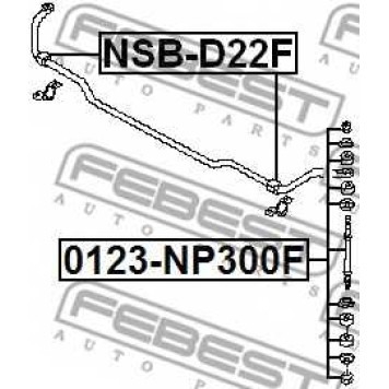 Опора стабилизатора FEBEST NSB-D22F-1