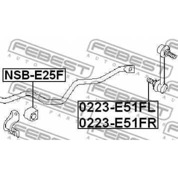 Опора стабилизатора FEBEST NSB-E25F-1