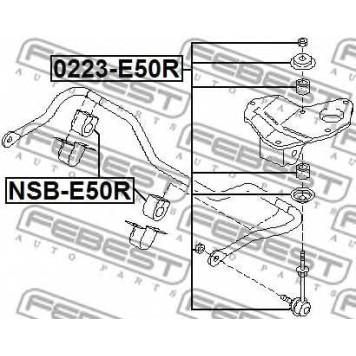 Опора стабилизатора FEBEST NSB-E50R-1