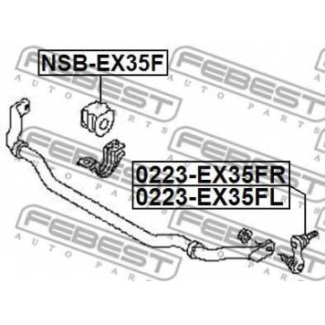 Опора стабилизатора FEBEST NSB-EX35F-1