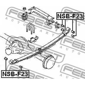 Втулка листовой рессоры FEBEST NSB-F23-1