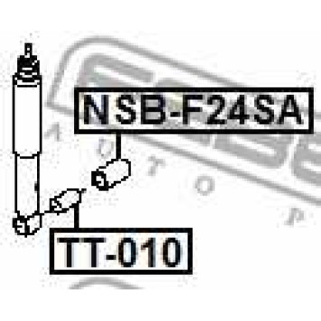 Дистанционная труба, амортизатор FEBEST NSB-F24SA-1