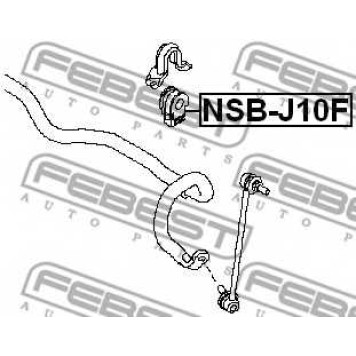 Опора стабилизатора FEBEST NSB-J10F-1