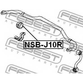Опора стабилизатора FEBEST NSB-J10R-1