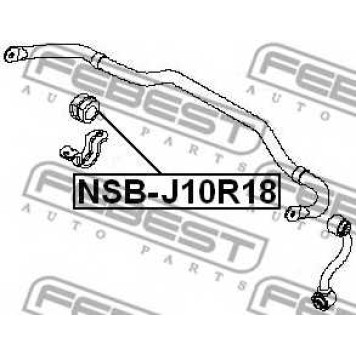 Опора стабилизатора FEBEST NSB-J10R18-1