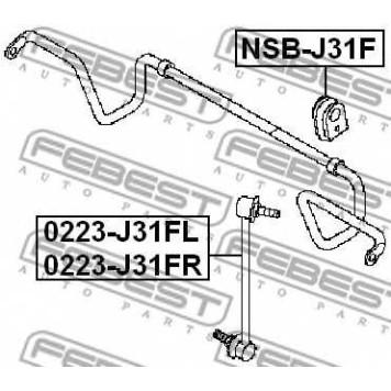 Опора стабилизатора FEBEST NSB-J31F-1