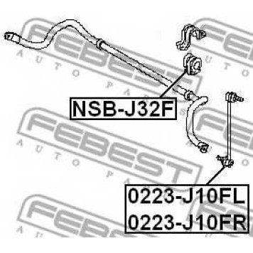 Опора стабилизатора FEBEST NSB-J32F-1