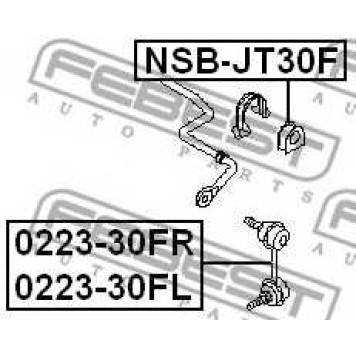 Опора стабилизатора FEBEST NSB-JT30F-1