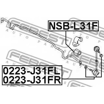 Опора стабилизатора FEBEST NSB-L31F-1