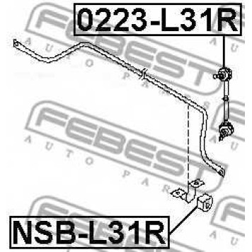 Опора стабилизатора FEBEST NSB-L31R-1
