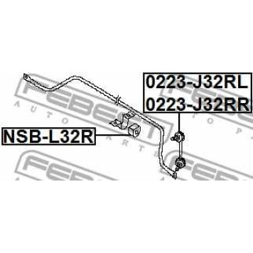Опора стабилизатора FEBEST NSB-L32R-1
