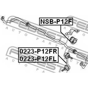 Опора стабилизатора FEBEST NSB-P12F-1