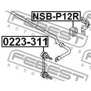 Опора стабилизатора FEBEST NSB-P12R-1