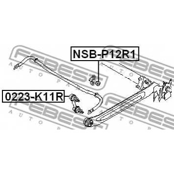 Опора стабилизатора FEBEST NSB-P12R1-1