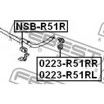 Опора стабилизатора FEBEST NSB-R51R-1